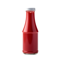 ai generado salsa de tomate botella en transparente antecedentes png imagen