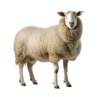 AI generated sheep on transparent background PNG image