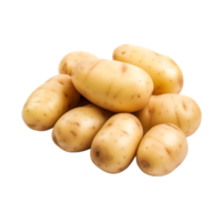 AI generated fresh raw potatoes on transparent background PNG image
