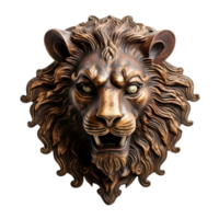 AI generated lion head mask  on transparent background PNG image