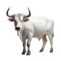 AI generated bull on transparent background PNG image