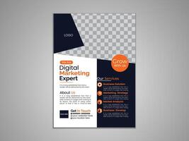 Corporate flyer template design illustration vector