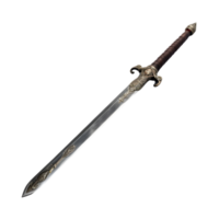 AI generated sword on transparent background PNG image