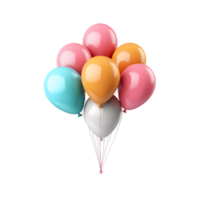 ai generiert Party Luftballons auf transparent Hintergrund png Bild