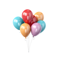 ai généré fête des ballons sur transparent Contexte png image