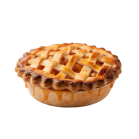 AI generated apple pie  on transparent background PNG image