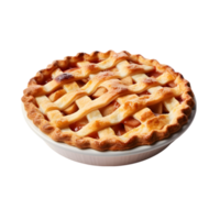 AI generated apple pie  on transparent background PNG image