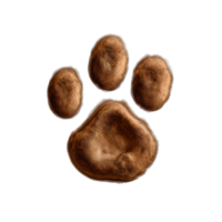 AI generated animal Paw Print on transparent background PNG image