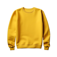 AI generated yellow sweatshirt on transparent background PNG image