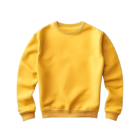 AI generated yellow sweatshirt on transparent background PNG image