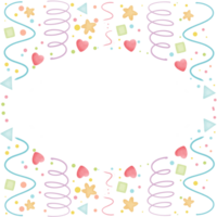 Confetti celebration explosion birthday party colorful isolated on transparent background png