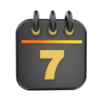 3d rendering calender icon object png