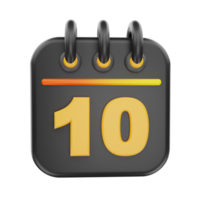 3d rendering calender icon object png