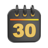 3d renderen kalender icoon voorwerp png