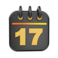 3d rendering calender icon object png