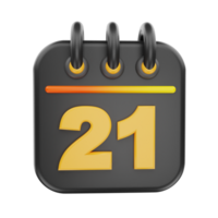 3d rendering calender icon object png