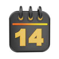 3d renderen kalender icoon voorwerp png