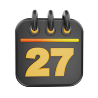 3d rendering calender icon object png