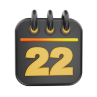 3d renderen kalender icoon voorwerp png