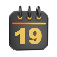 3d rendering calender icon object png