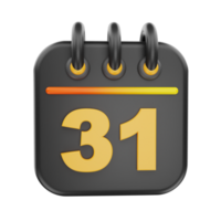 3d rendering calender icon object png