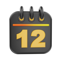 3d renderen kalender icoon voorwerp png