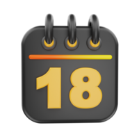 3d renderen kalender icoon voorwerp png