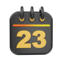 3d rendering calender icon object png