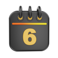 3d rendering calender icon object png