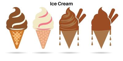 Ice cream set clipart design in vector style