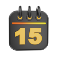 3d rendering calender icon object png