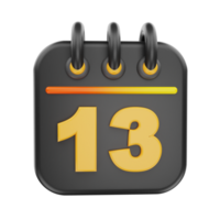 3d renderen kalender icoon voorwerp png