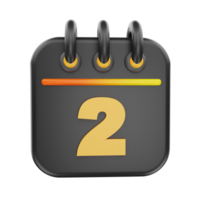 3d rendering calender icon object png