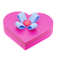 3D Rendering Gift Love Icon Object png