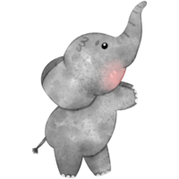 fofa bebê elefante, aguarela estilo, animal, elefante png