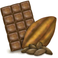 Cocoa and chocolate, cocoa dessert png