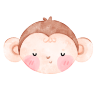 bébé singe, mignonne singe, aquarelle singe png