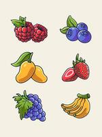 A set of sweet fruit vectors