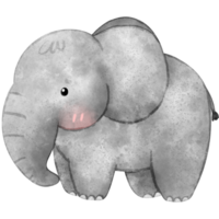 schattig baby olifant, waterverf stijl, dier, olifant png