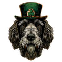 coleção do st. patrick's dia icônico cachorro rostos png