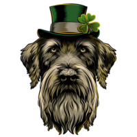 samling av st. Patricks dag ikoniska hund ansikten png