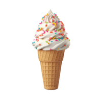 ai généré collection de visuellement attirant la glace crème cônes avec arrose isolé png