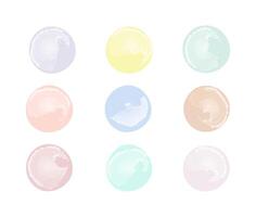 Watercolor round story highlights icons. Set of abstract pastel circles design. Round highlight backgrounds for social media stories. vector