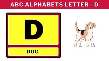 ABC Alphabet Karikatur Animation. gut zum Bildung Filme Präsentation Lernen Alphabet Video