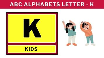 ABC Alphabet Karikatur Animation. gut zum Bildung Filme Präsentation Lernen Alphabet Video