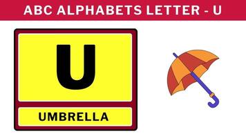 abc alphabet cartoon animation. Good for education movies presentation learning alphabet video