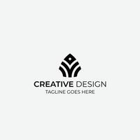 Minimal Vector logo.  Editable and easy to custom. Minimal logo design.