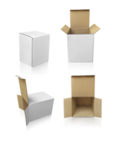 ouvert vide papier carton boîte, transparent Contexte png