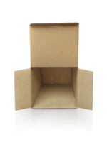 Open Empty Cardboard Box, transparent background png