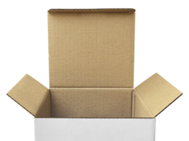 Open Empty Cardboard Box, transparent background png